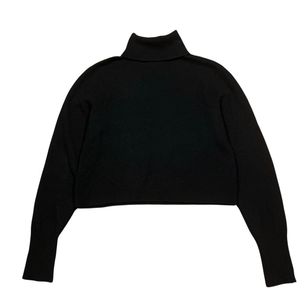 Crush Cashmere Knit Turtleneck Sweater Size 1 in‎ Black